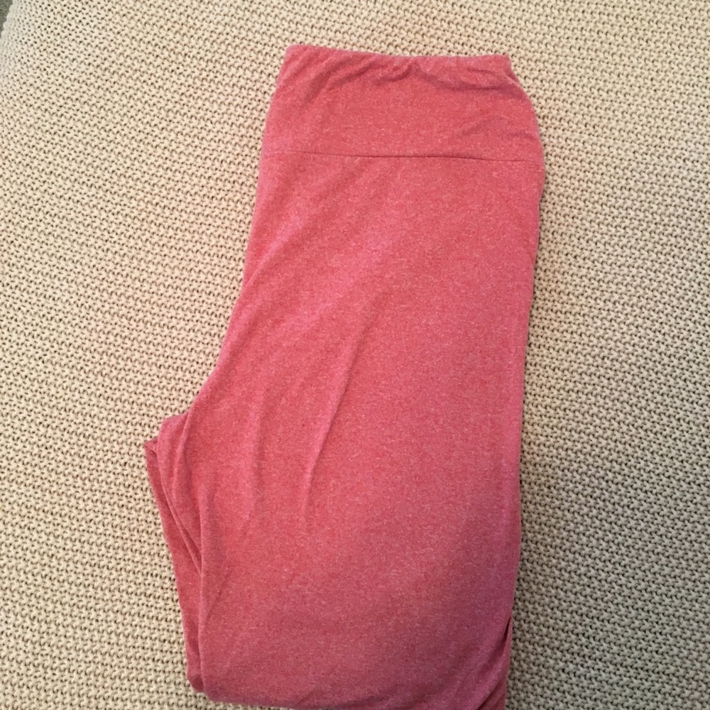 LulaRoe leggings TC heathered red